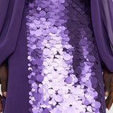 Purple Cambo Chiffon Sequin Skirt - Joseph