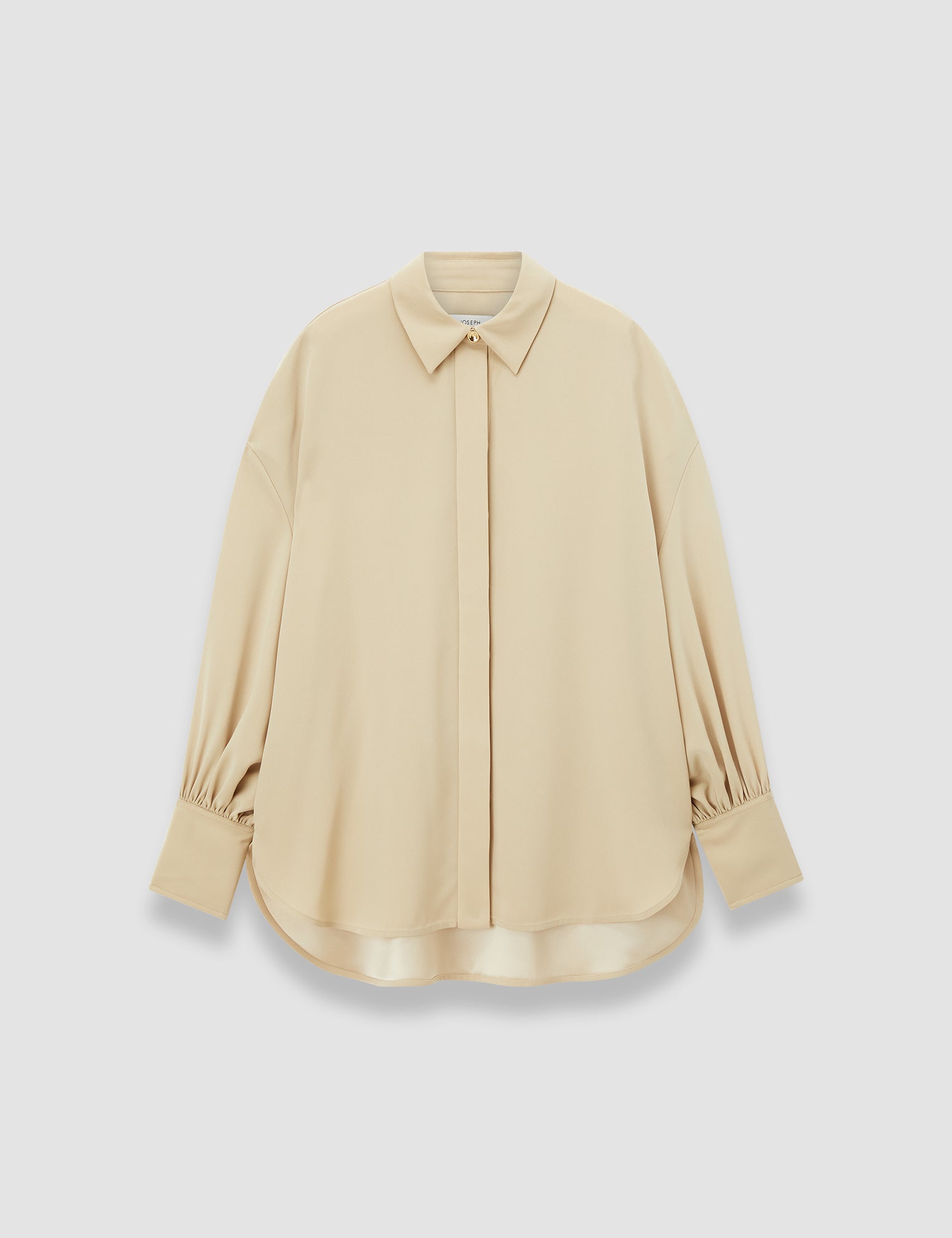 Beige Camilia Satin Twill Blouse - Joseph
