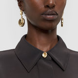 Brown Camilia Satin Twill Blouse - Joseph