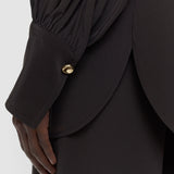 Brown Camilia Satin Twill Blouse - Joseph