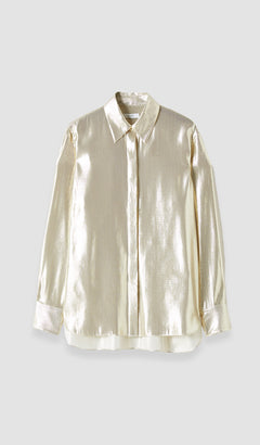 Gold Capri Lamé Silk Blouse - Joseph