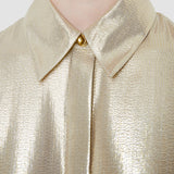 Gold Capri Lamé Silk Blouse - Joseph