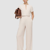 Beige Cara Crepe Trousers - Joseph