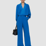 Blue Cara Crepe Trousers - Joseph