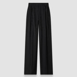Black Cara Leopard Jacquard Trousers - Joseph