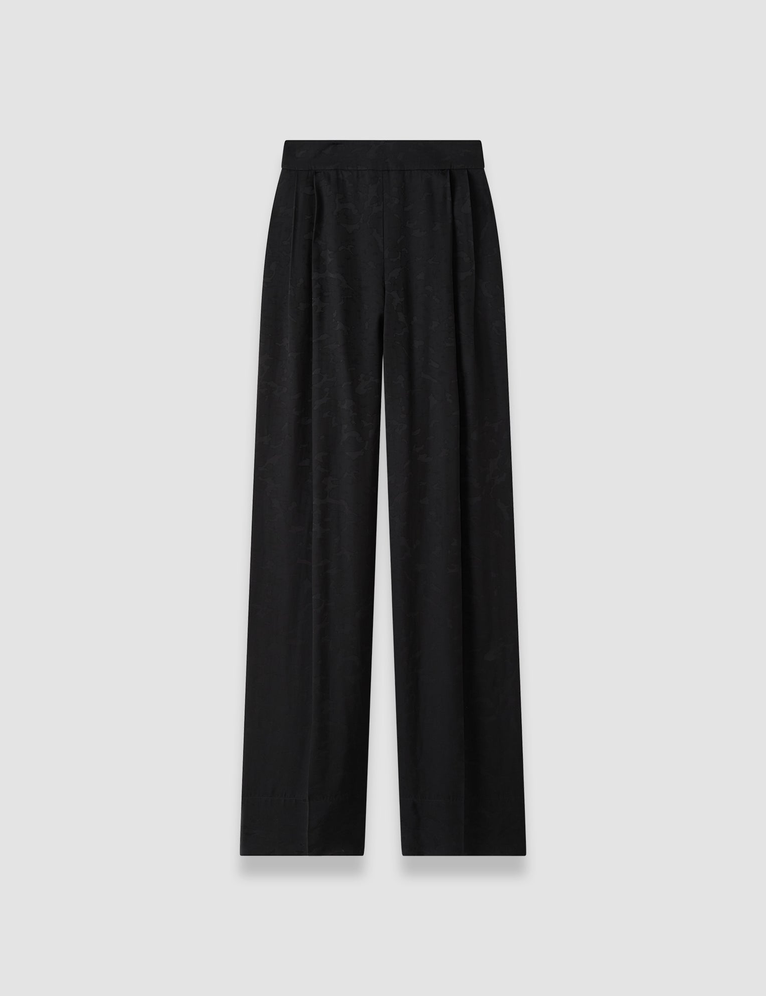 Black Cara Leopard Jacquard Trousers - Joseph