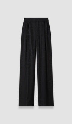 Black Cara Leopard Jacquard Trousers - Joseph