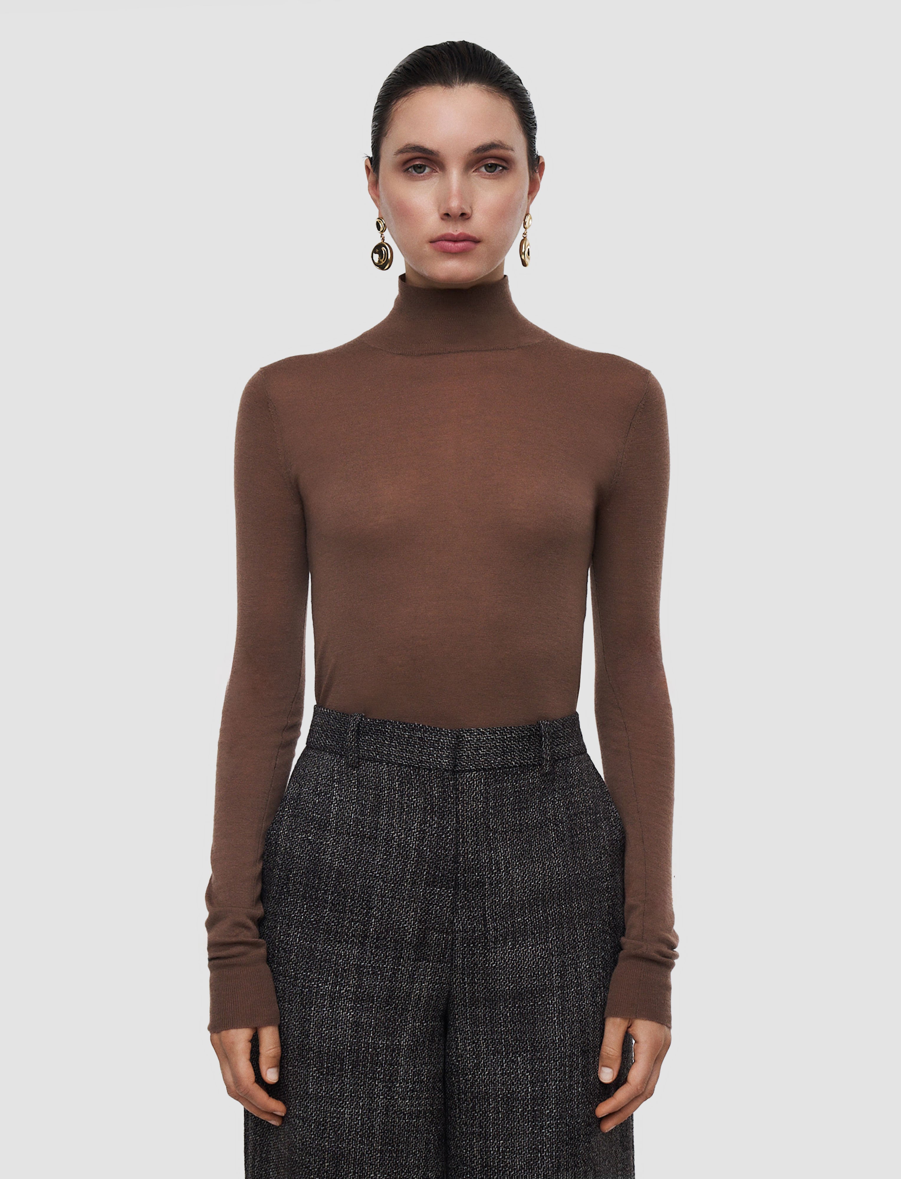 marron-pull-col-montant-en-cashair-JOSEPH