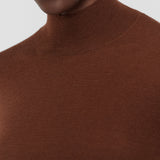Brown Cashair High Neck Jumper - Joseph