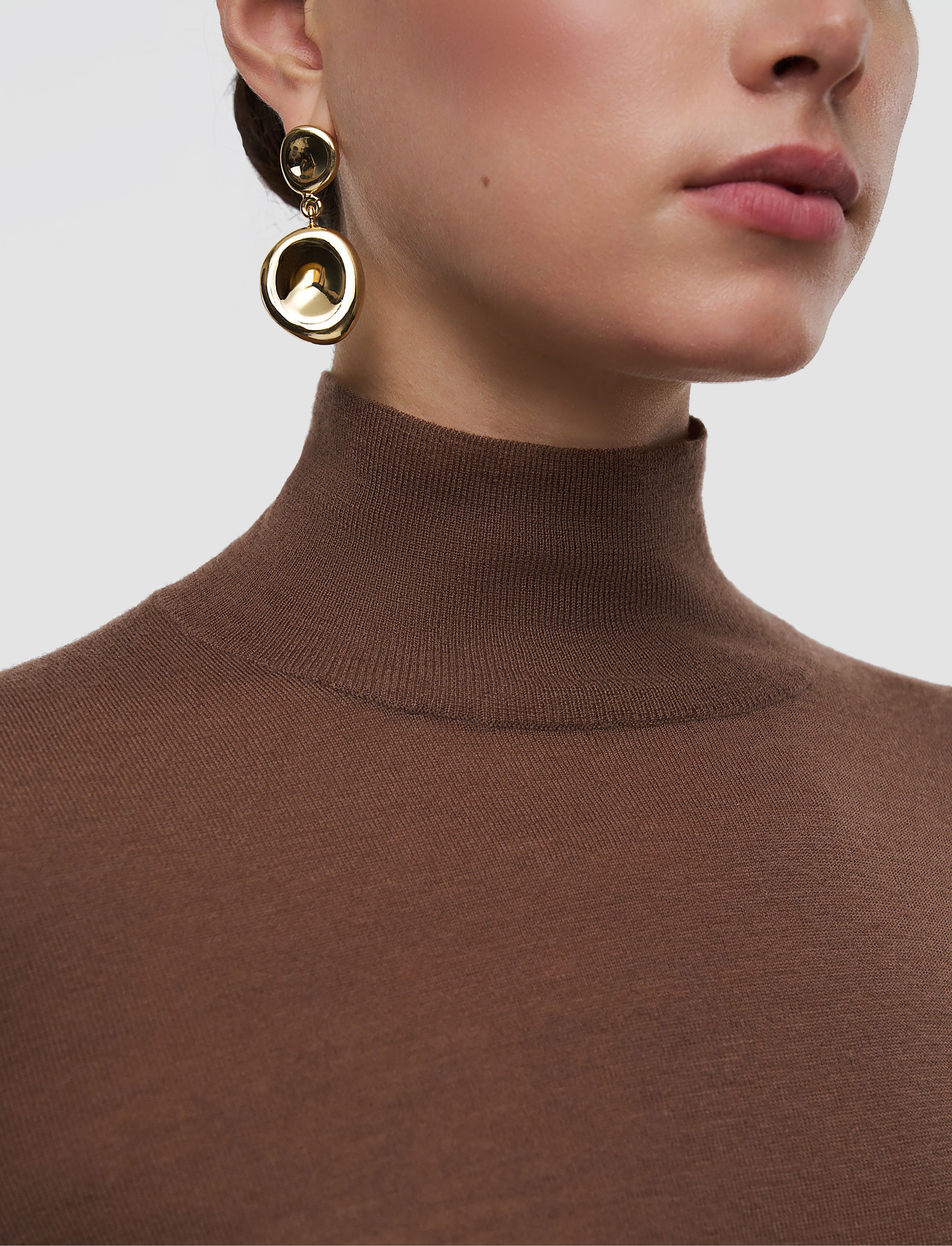 marron-pull-col-montant-en-cashair-JOSEPH