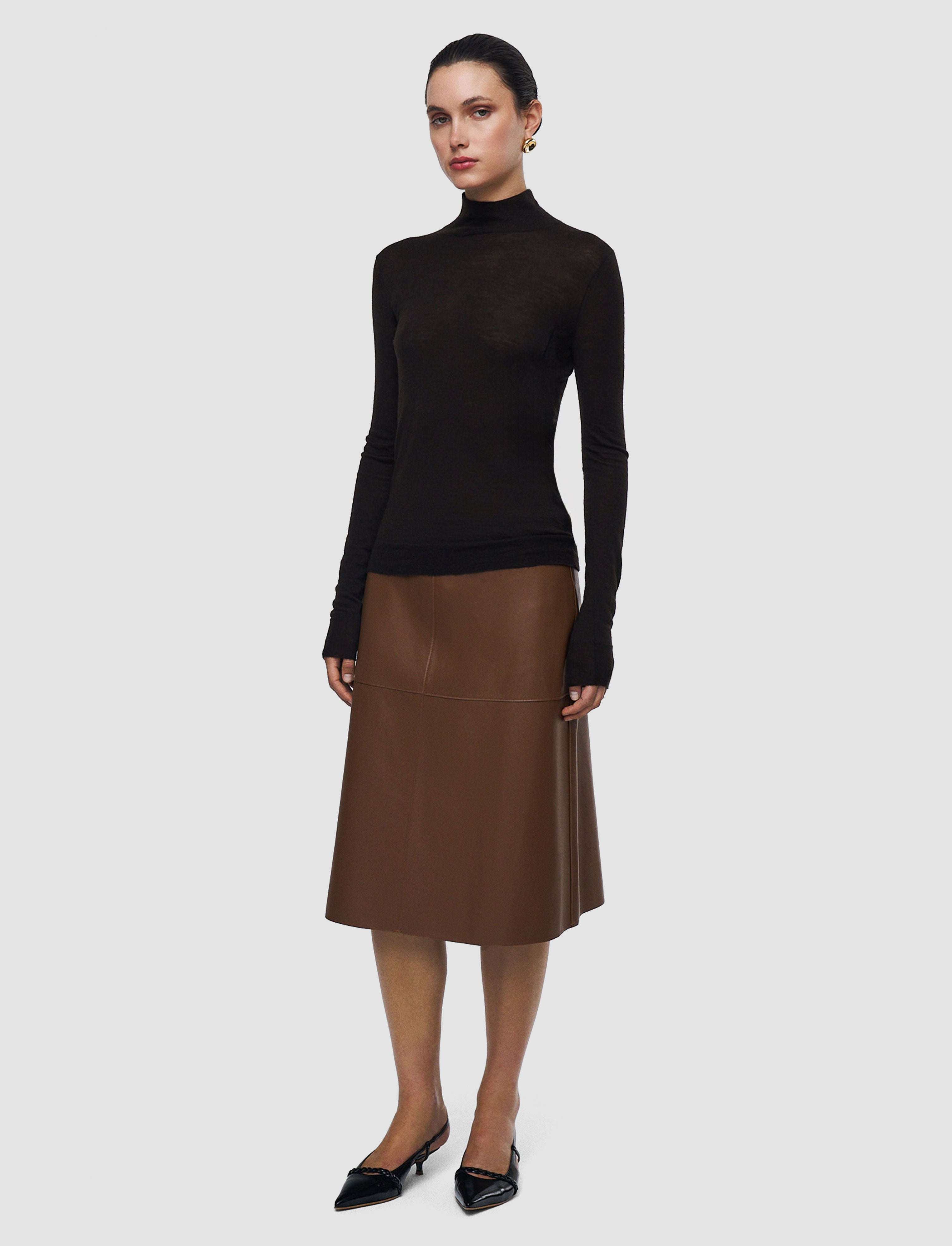 marron-pull-col-montant-en-cashair-JOSEPH