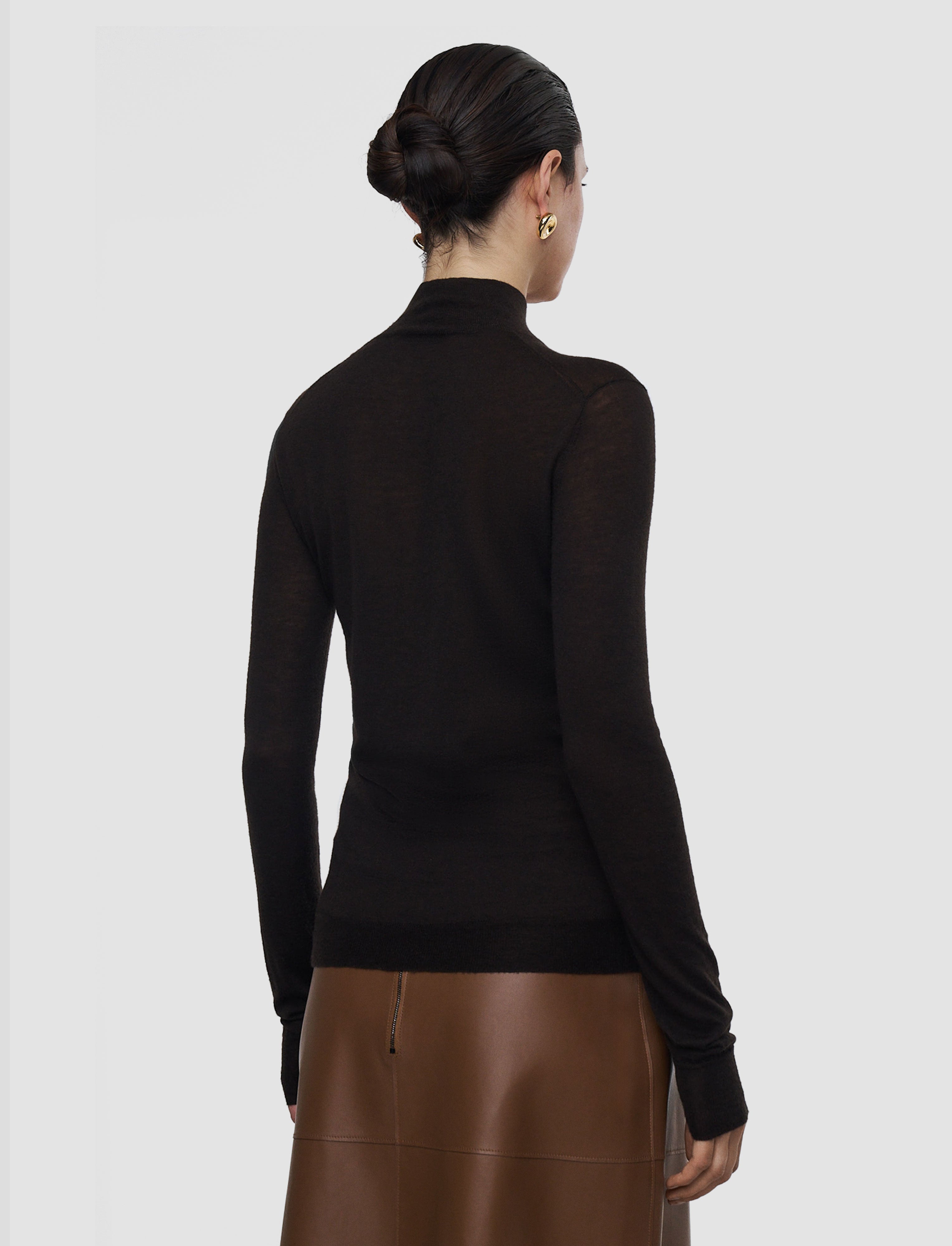 marron-pull-col-montant-en-cashair-JOSEPH