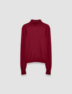 Red Cashair High Neck Jumper - Joseph