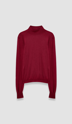 Red Cashair High Neck Jumper - Joseph