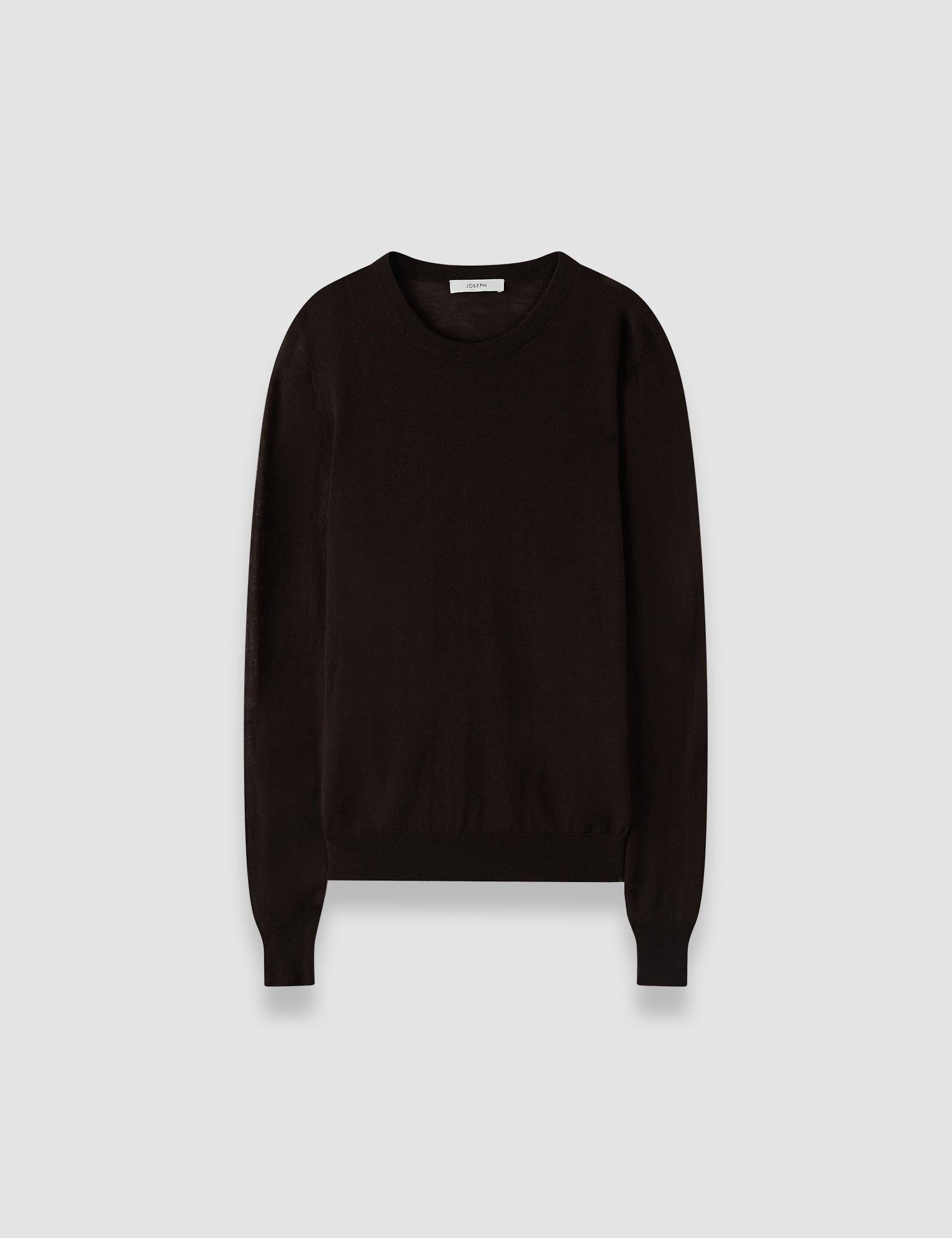 Brown Cashair Round Neck Jumper - Joseph