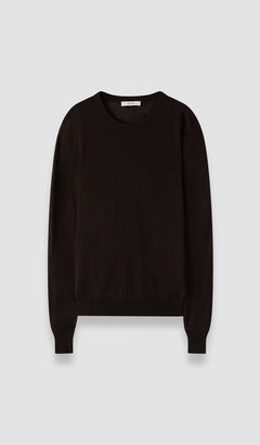 Brown Cashair Round Neck Jumper - Joseph