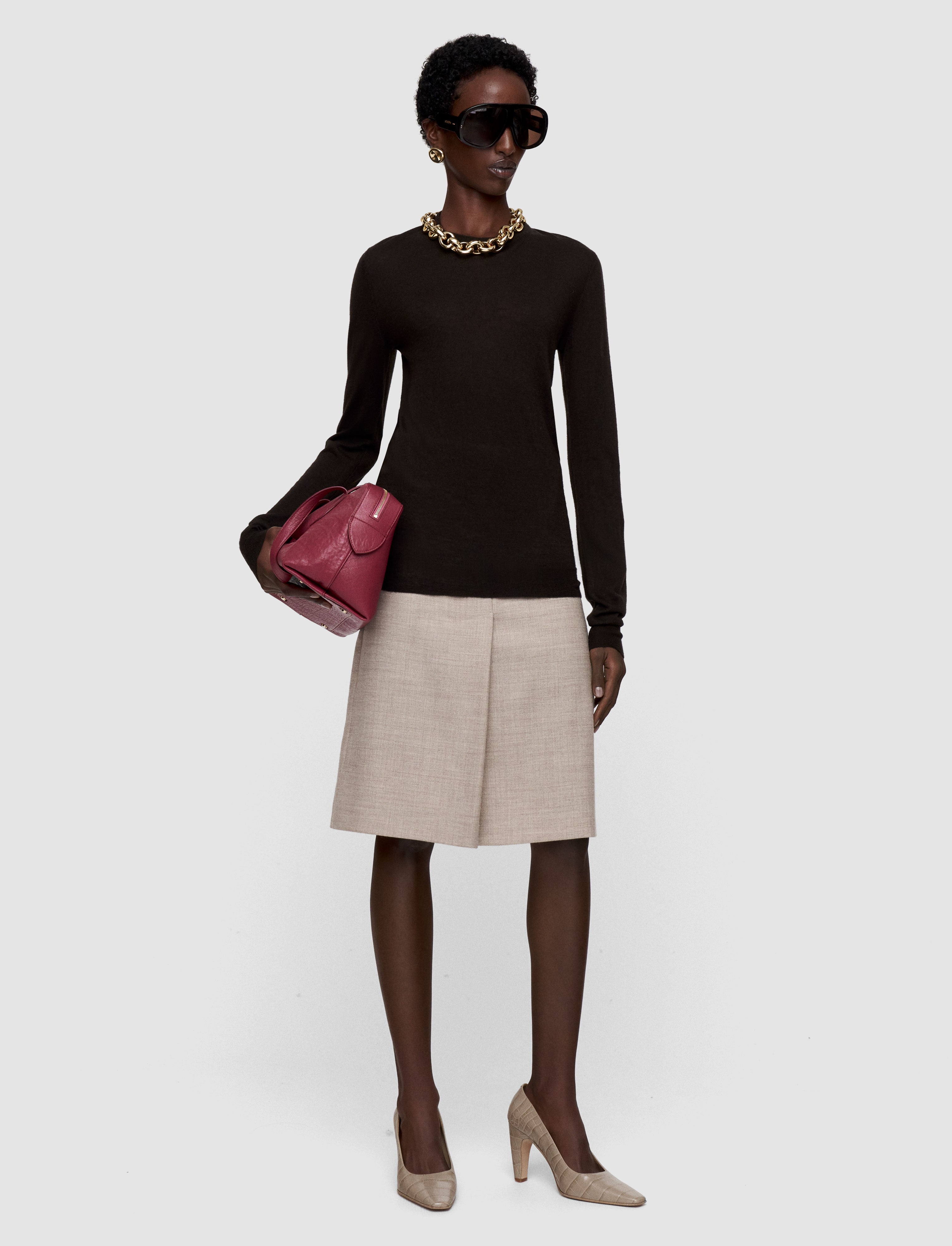 marron-pull-col-rond-en-cashair-JOSEPH