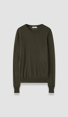Green Cashair Round Neck Jumper - Joseph