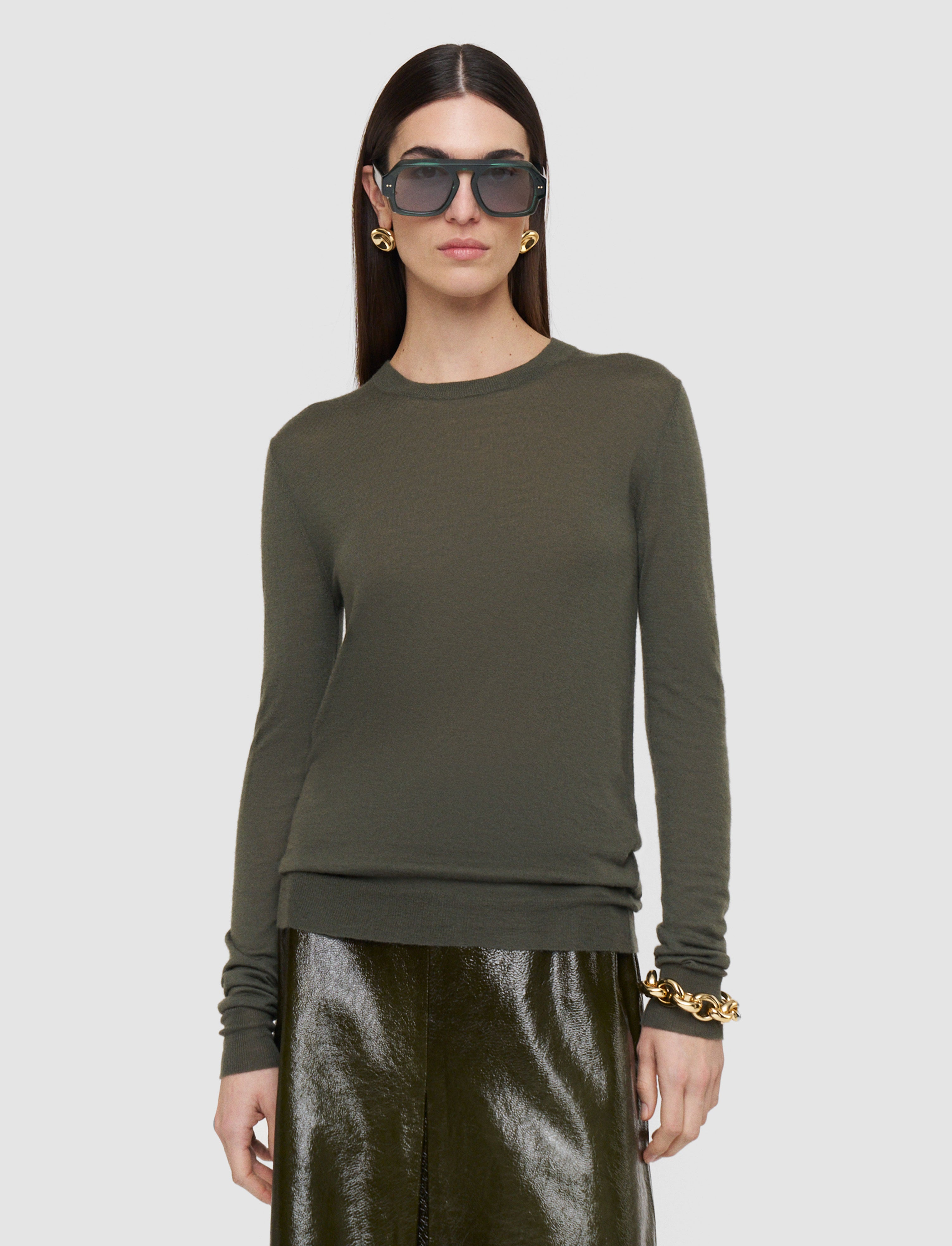 green-cashair-round-neck-jumper-JOSEPH