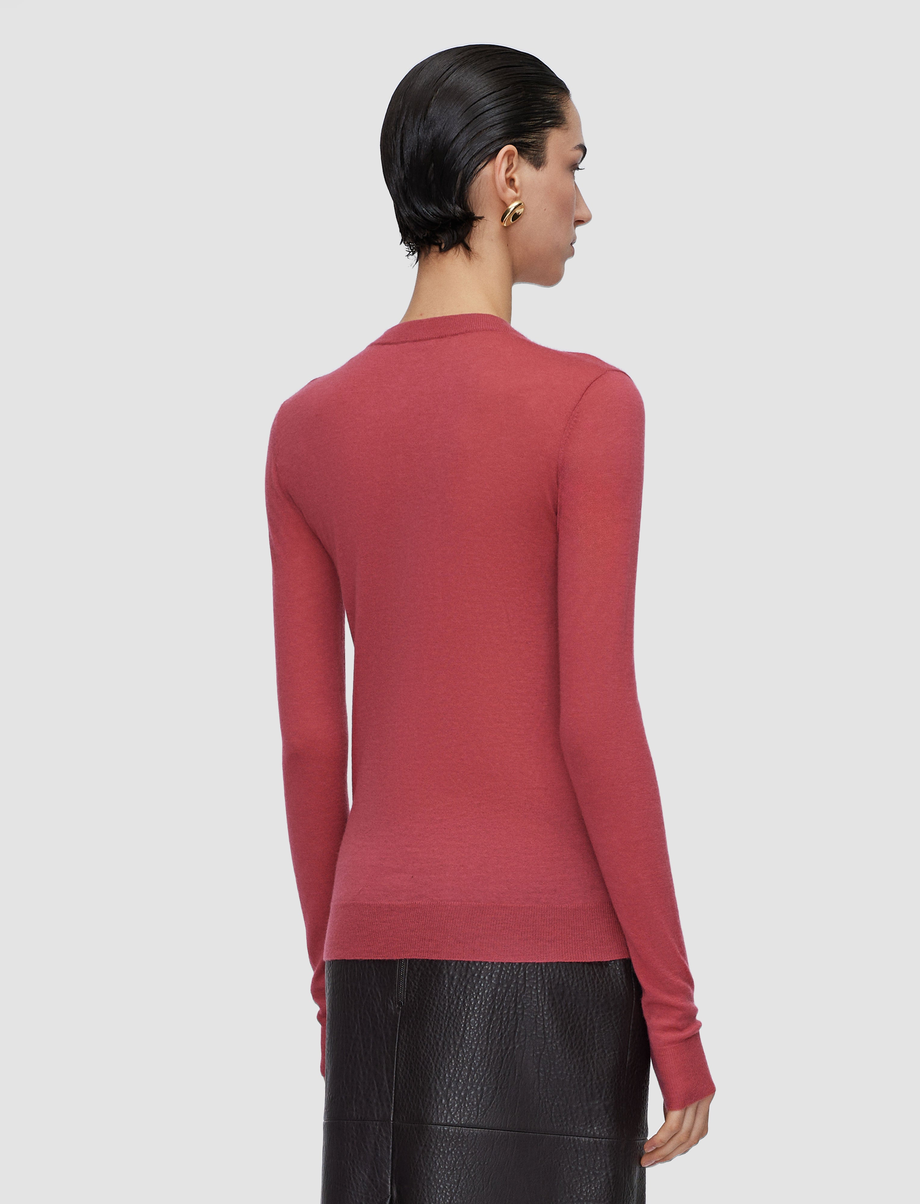 rose-pull-col-rond-en-cashair-JOSEPH