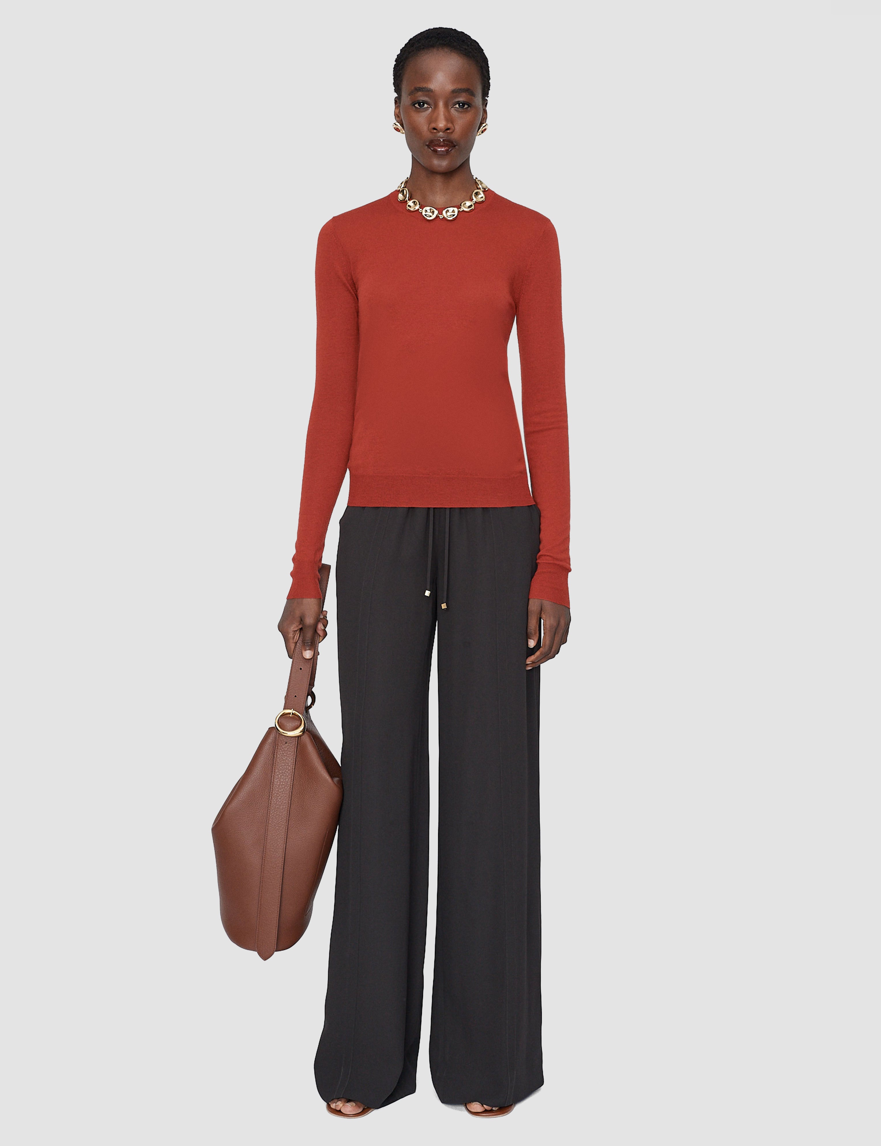 Red Cashair Round Neck Jumper - Joseph