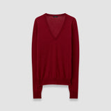 Red Cashair V Neck Jumper - Joseph