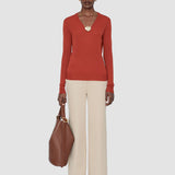 Red Cashair V Neck Jumper - Joseph