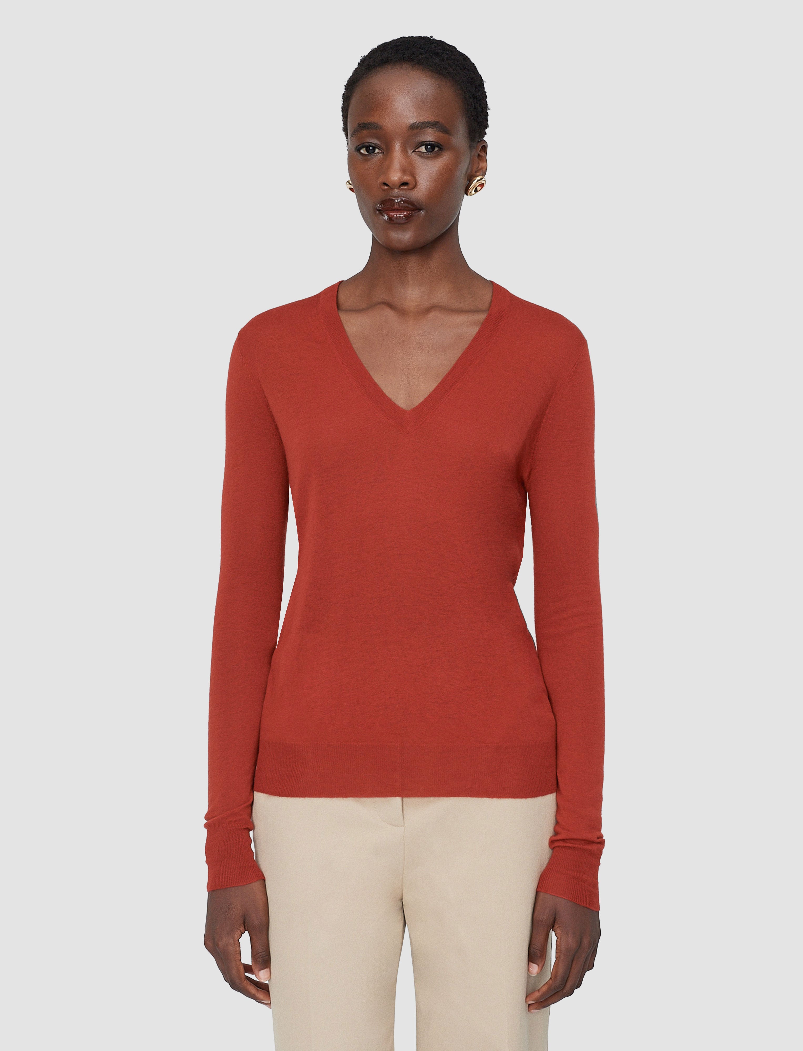 red-cashair-v-neck-jumper-JOSEPH