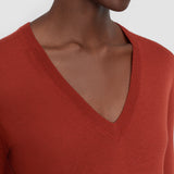 Red Cashair V Neck Jumper - Joseph