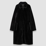 Black Caspian Soft Shearling Reversible Coat - Joseph