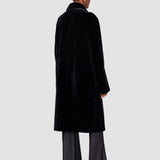 Black Caspian Soft Shearling Reversible Coat - Joseph
