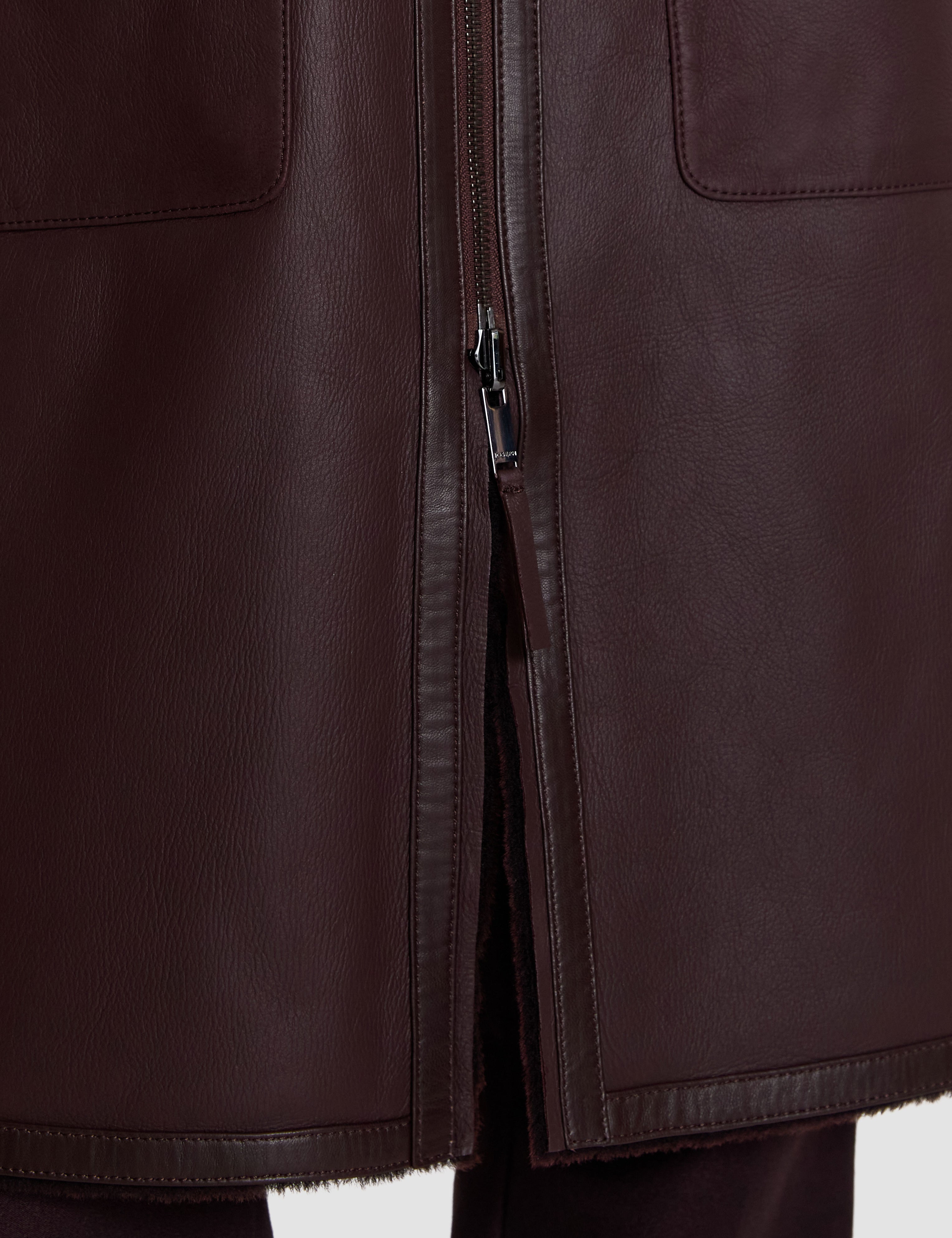 Purple Caspian Soft Shearling Reversible Coat - Joseph