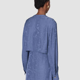 Blue Cece Leopard Jacquard Jacket - Joseph