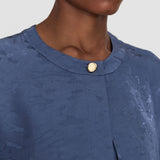 Blue Cece Leopard Jacquard Jacket - Joseph