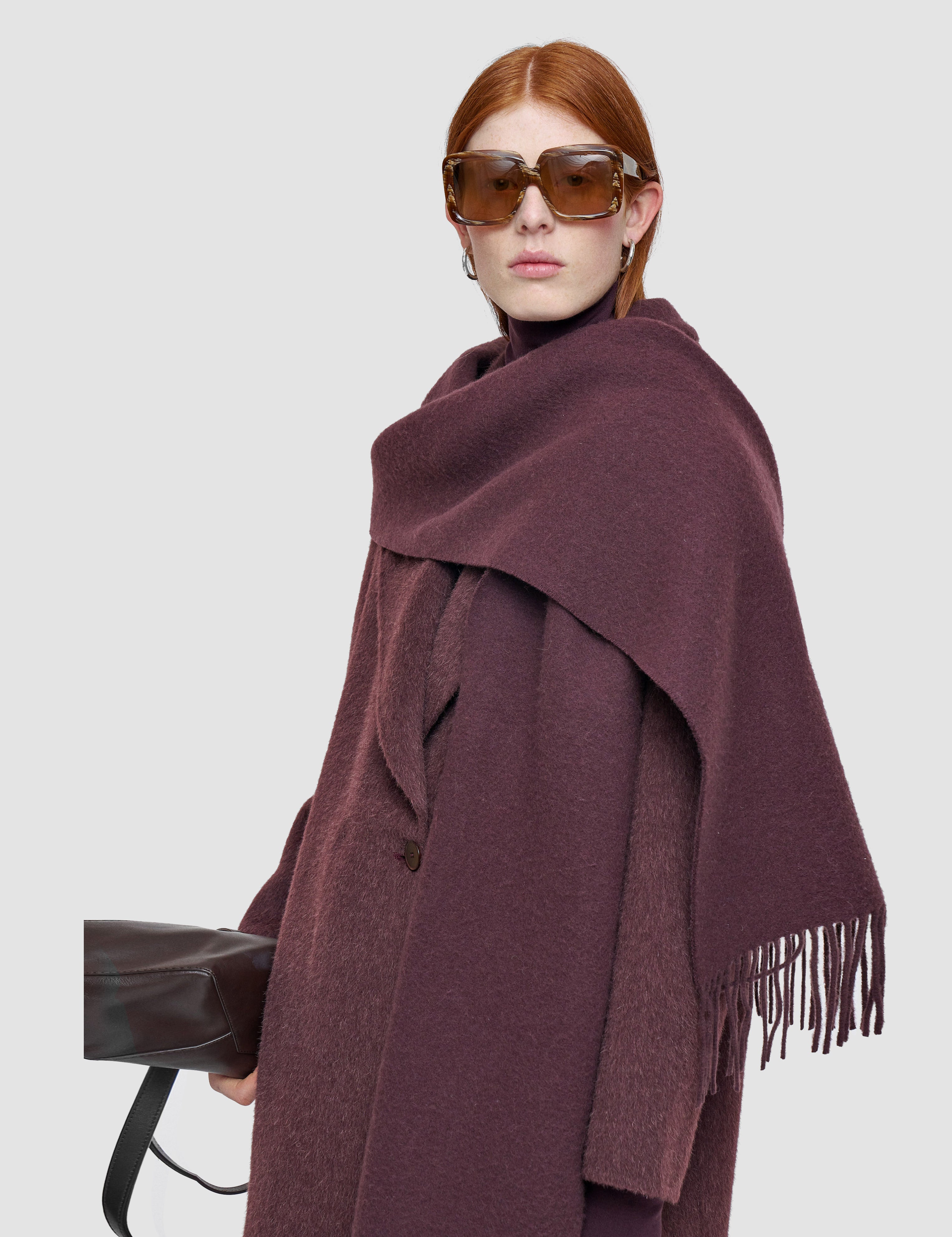 Purple Cecile Wool Scarf - Joseph