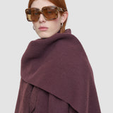 Purple Cecile Wool Scarf - Joseph