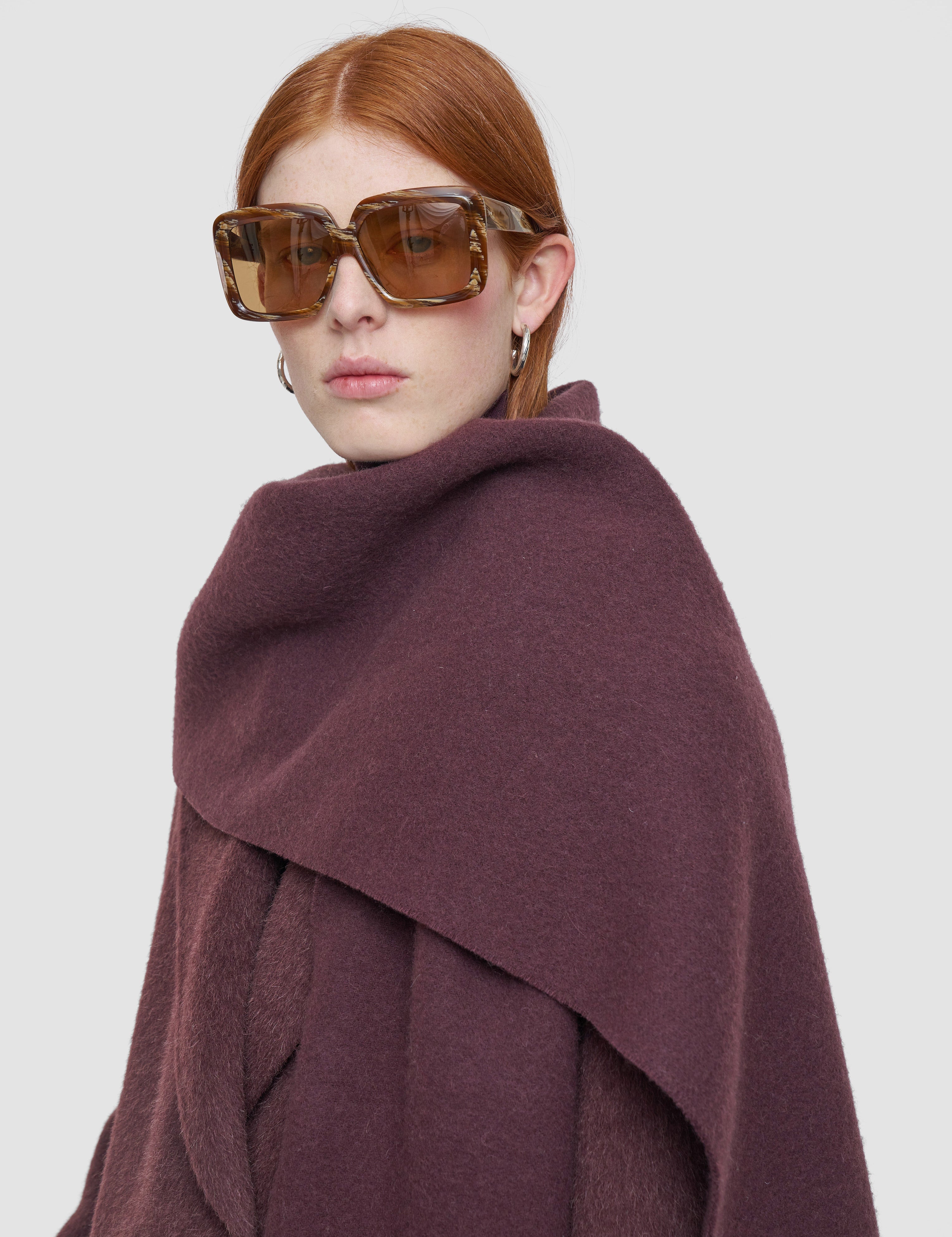 Purple Cecile Wool Scarf - Joseph