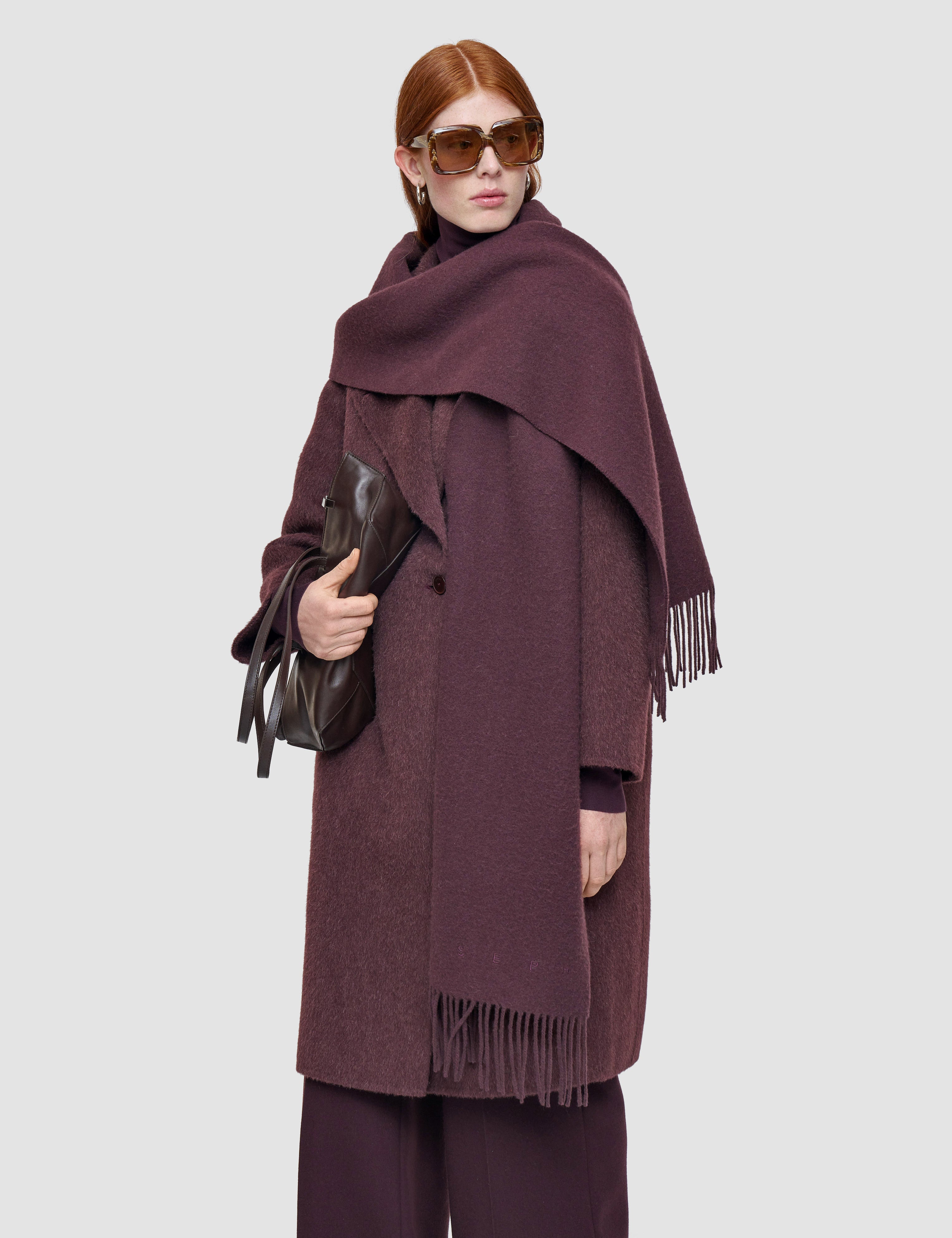 Purple Cecile Wool Scarf - Joseph