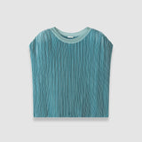 Top Cedre en satin plissé 