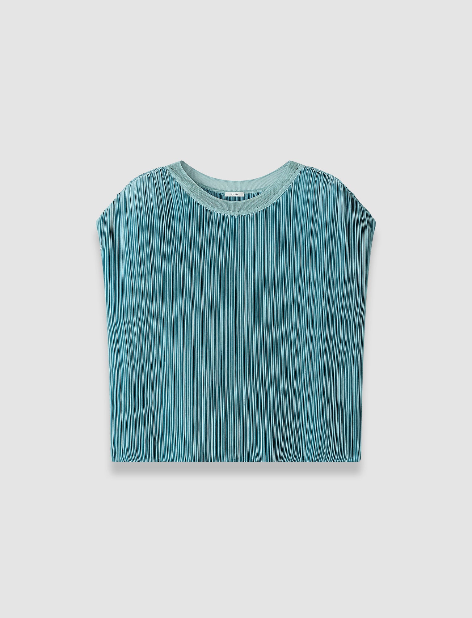 bleu-top-cedre-en-satin-plisse-JOSEPH