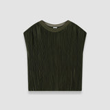 Cedre Pleated Satin Top