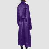 Purple Cels Double Satin Dress - Joseph