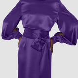 Purple Cels Double Satin Dress - Joseph