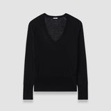 Black Cetus Cashair V Neck Jumper - Joseph