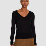Black Cetus Cashair V Neck Jumper - Joseph