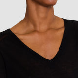 Black Cetus Cashair V Neck Jumper - Joseph