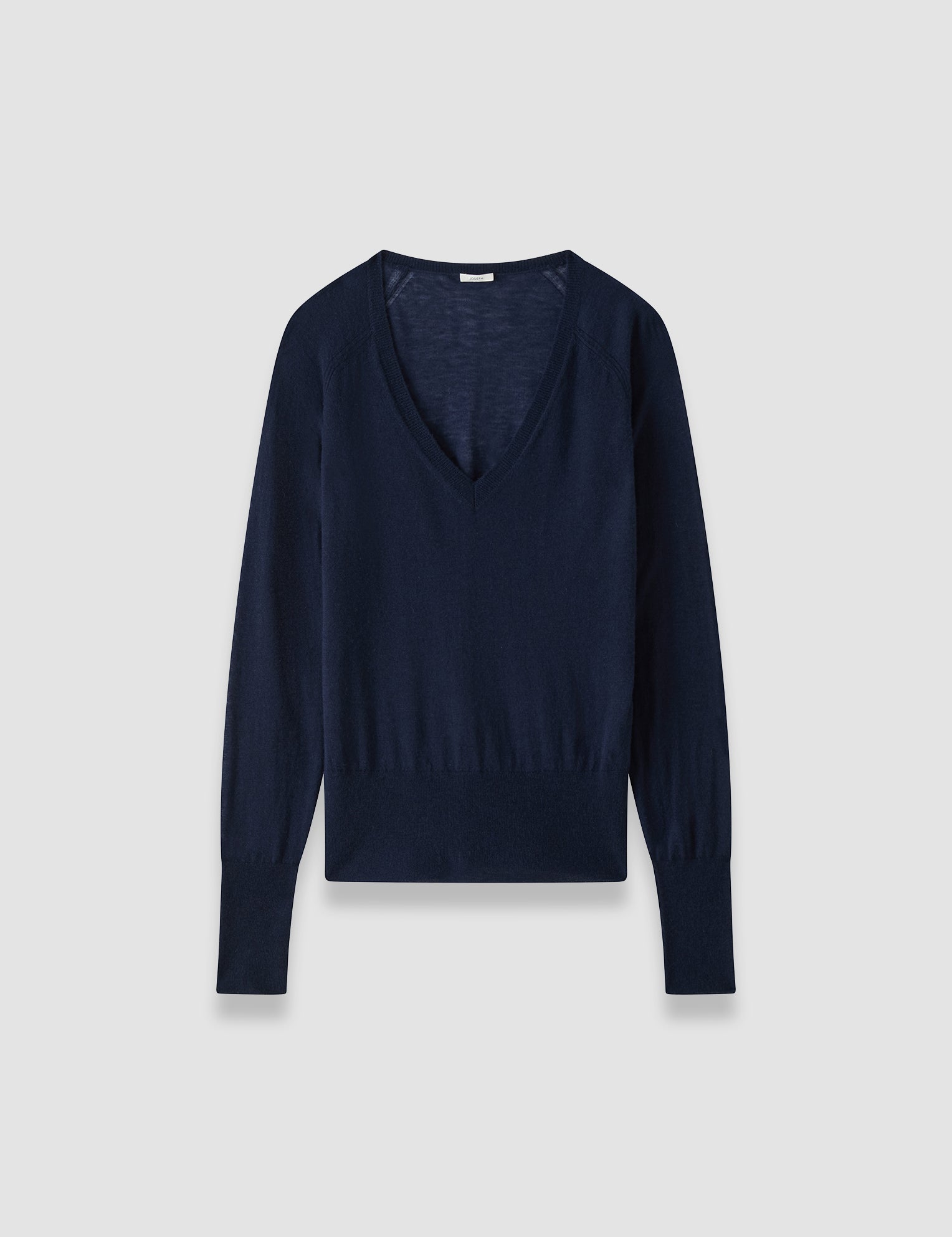 Blue Cetus Cashair V Neck Jumper - Joseph