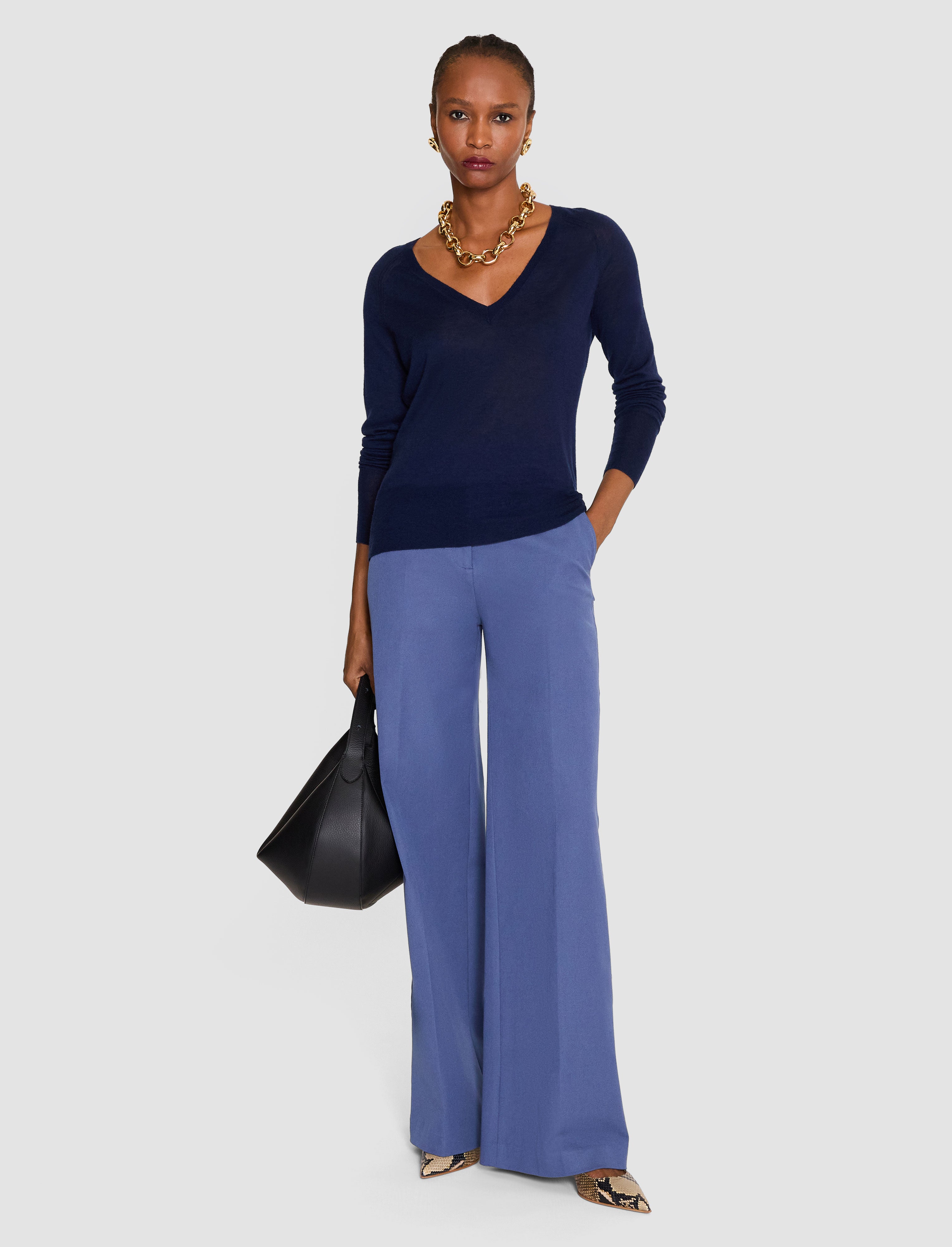 Cotton Silk Jersey タンクトップ - ブラック | JOSEPH JP
