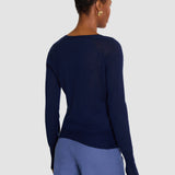 Blue Cetus Cashair V Neck Jumper - Joseph