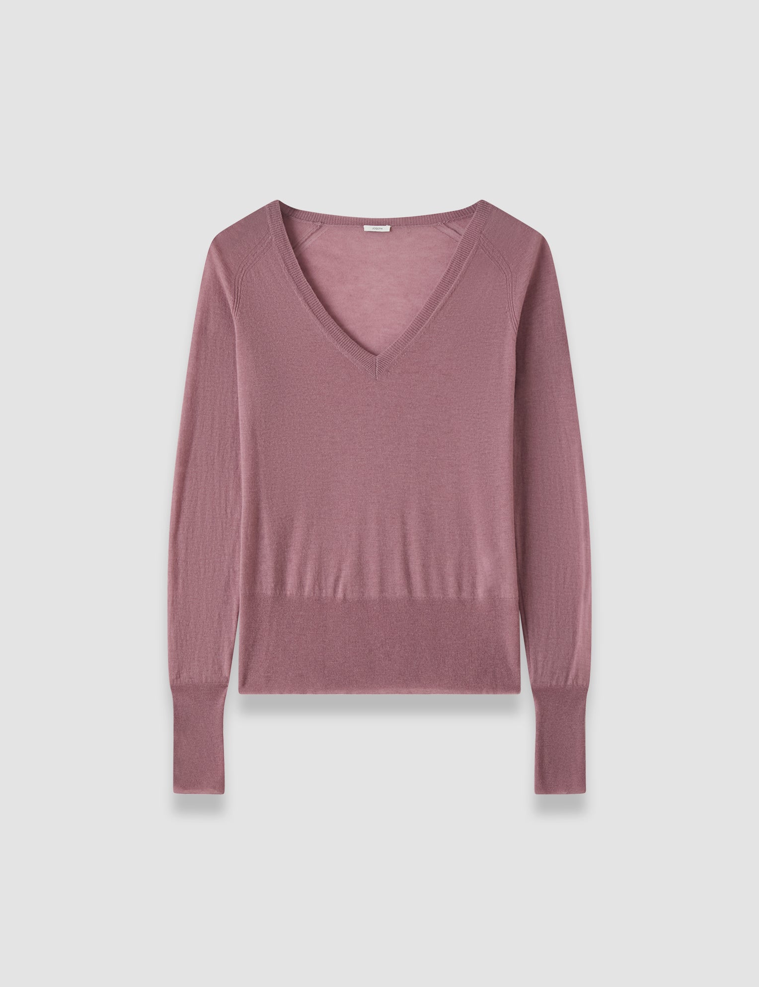 Purple Cetus Cashair V Neck Jumper - Joseph